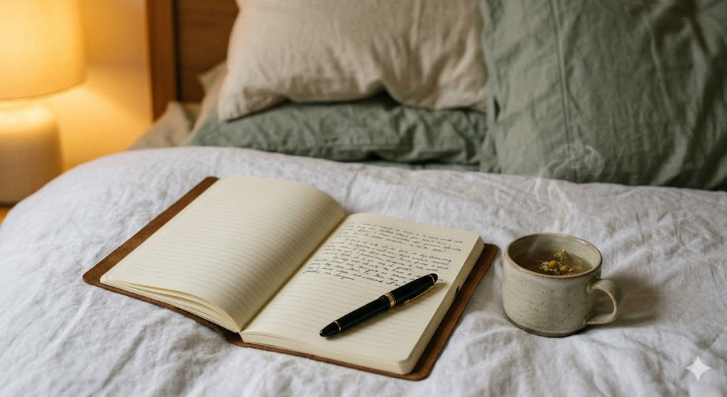 30 Evening Journal Prompts for Reflection and Better Sleep